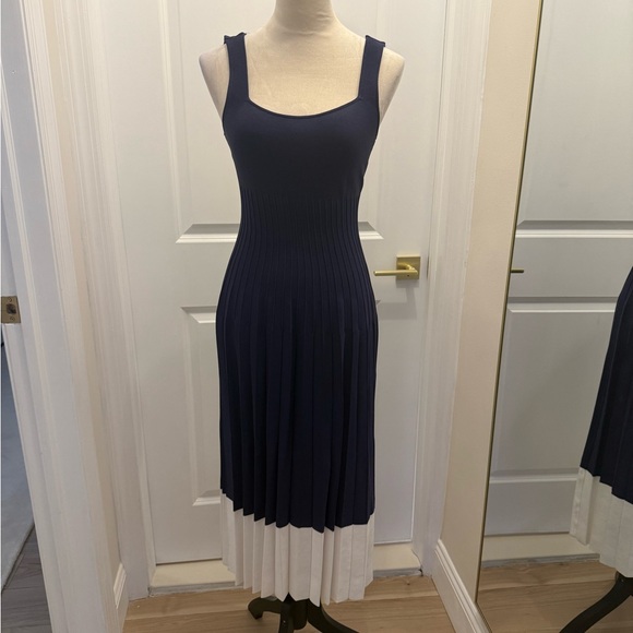 STAUD Dresses & Skirts - STAUD KNIT DRESS MEDIUM NAVY BLUE KNIT MIDI DRESS